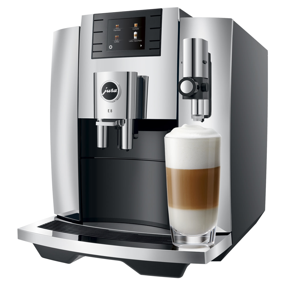 Jura E Fully Automatic Coffee Machine In Chrome