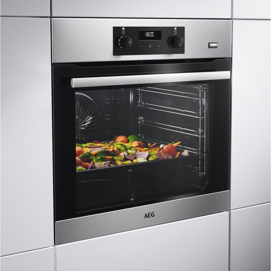 AEG BES355010M SteamBake Multifunction Single Oven STAINLESS STEEL