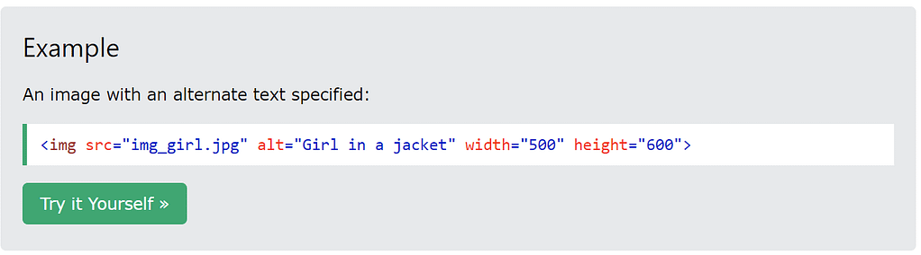 Adding alt-text to images with HTML