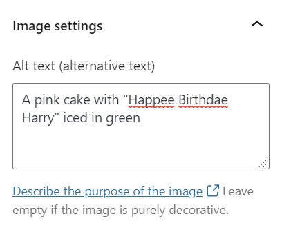 WordPress Alt-text image editor