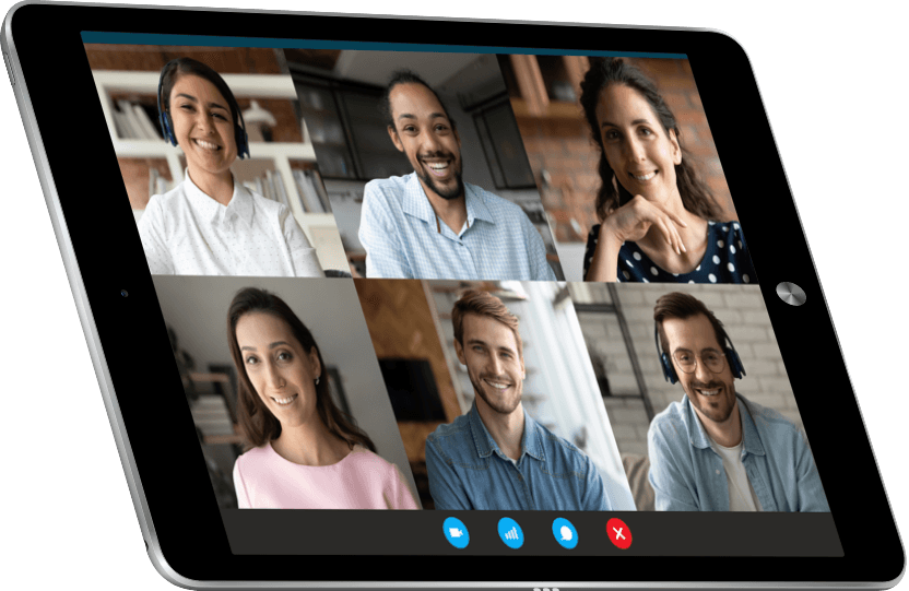 zoom meeting on an ipad