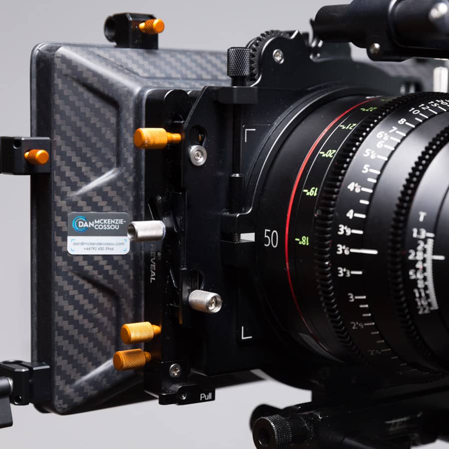 Le Mark Equipment Labels identify ownership of camera accessory for Dan Mckenzie-Cussou
