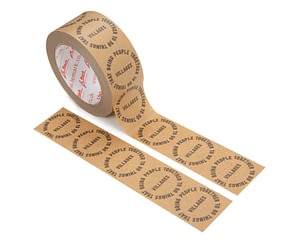 Printed Paper Tape | Colours - 1 (Black), with natural brown base material | Positive Print
