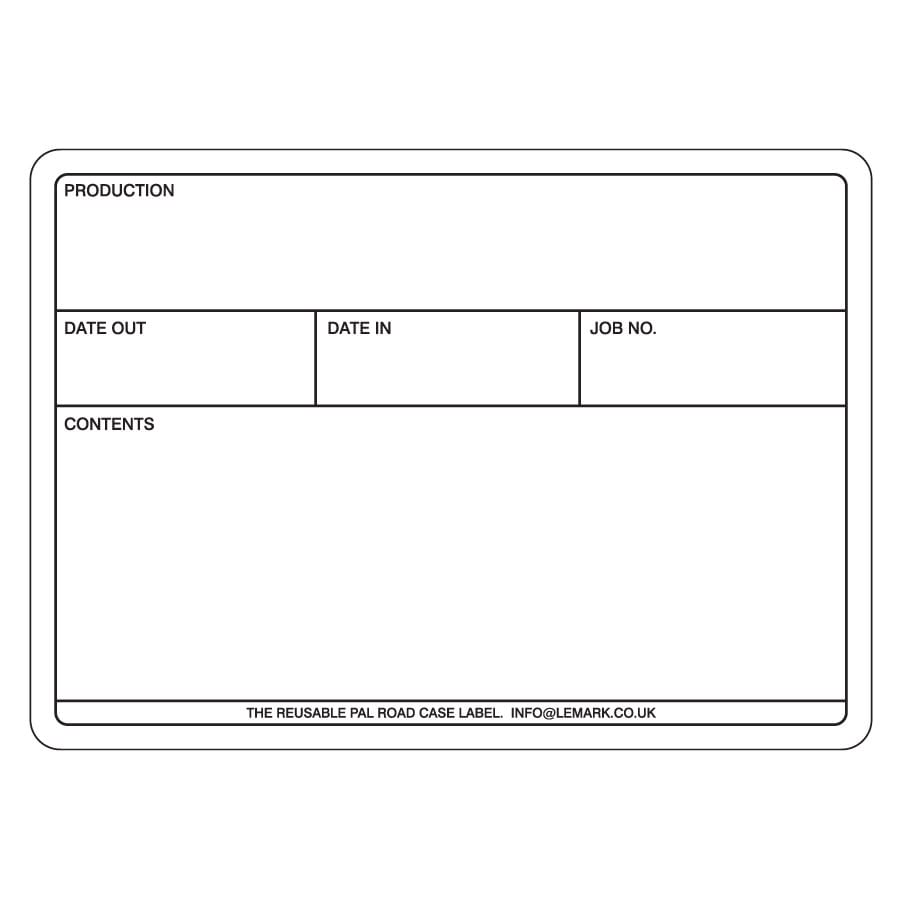 PAL Road Case Label Generic Design - Le Mark Group