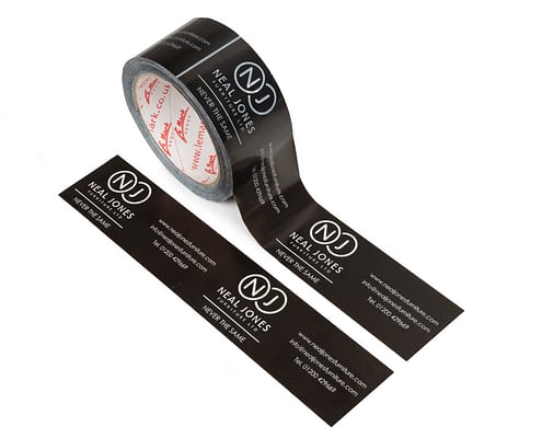 Custom Printed Packing Tape | Vinyl | Colours - 1 (Black) | Reverse Print