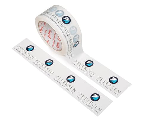 Custom Printed Packing Tape | Vinyl | Colours - 3 (Black, Blue, Brown) | Positive and Reverse Print