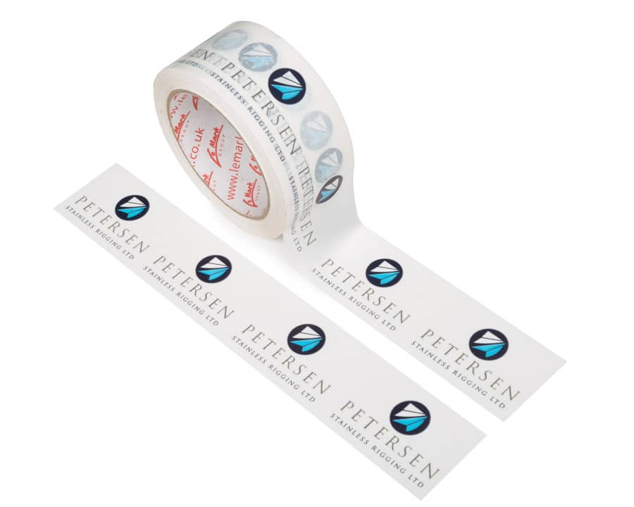 Custom Printed Packing Tape | Vinyl | Colours - 3 (Black, Blue, Brown) | Positive and Reverse Print