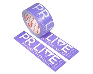 Custom Printed Packing Tape | Vinyl | Colours - 1 (Purple) | Reverse Printed