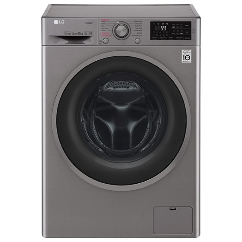 LG F4J6TY8S 8kg Direct Drive Steam Washing Machine 1400rpm - GRAPHITE - Appliance