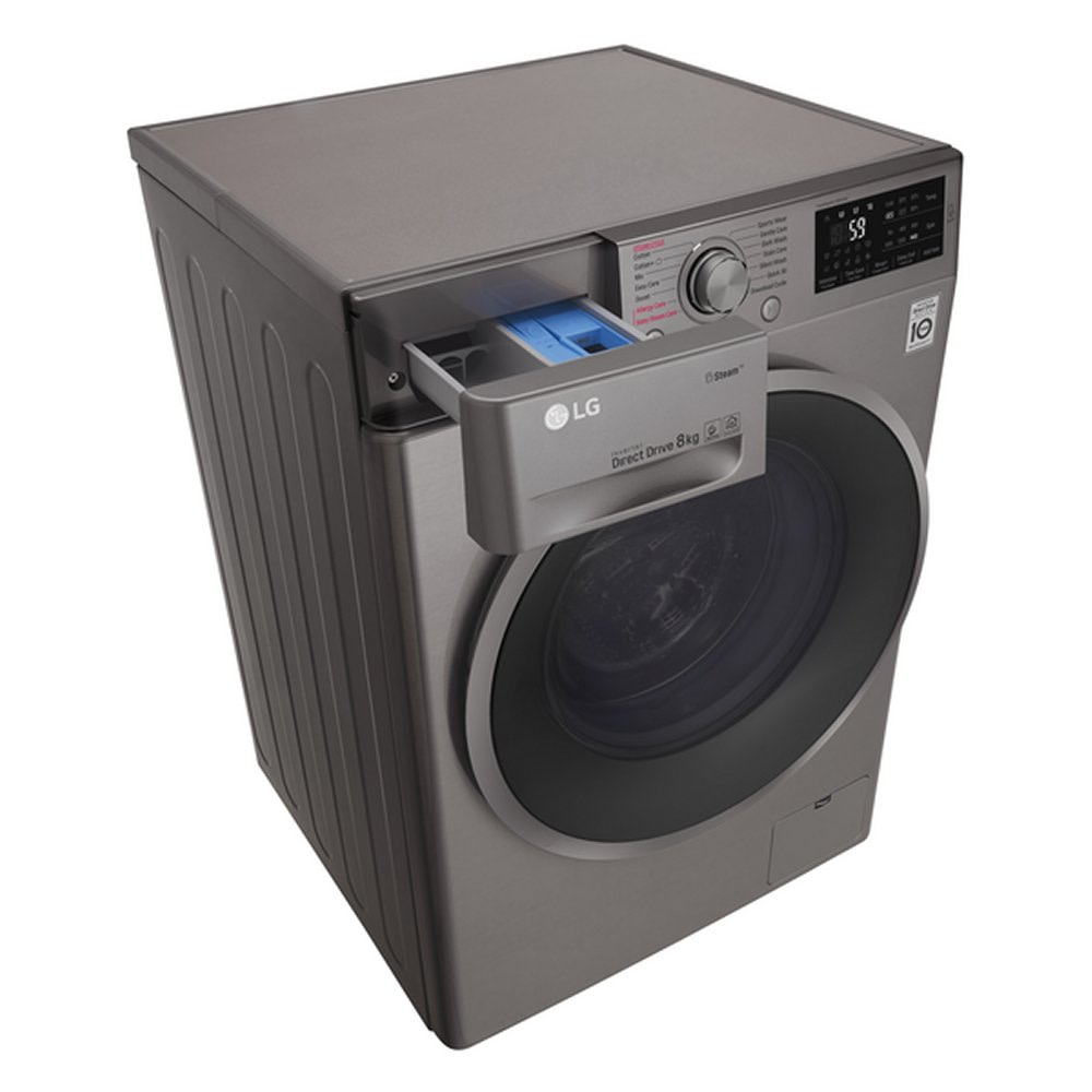 Hula hoop Romance Escalofriante LG F4J6TY8S 8kg Direct Drive Steam Washing Machine 1400rpm - GRAPHITE -  Appliance City