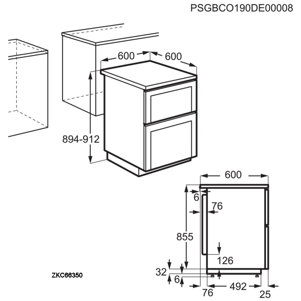 Zanussi ZCK66350WA 60cm Freestanding Dual Fuel Cooker WHITE