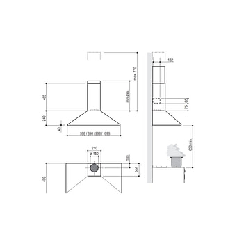 rangemaster toledo 90 cooker hood stainless steel glass