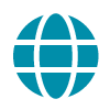 blue globe icon
