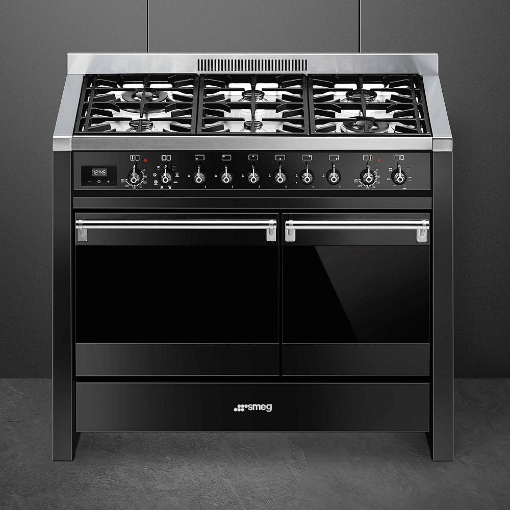 Smeg A2BL81 100cm 'Opera' Dual Fuel Range Cooker BLACK Appliance City