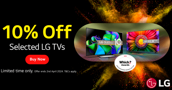 Save 10% on selected LG TVs!