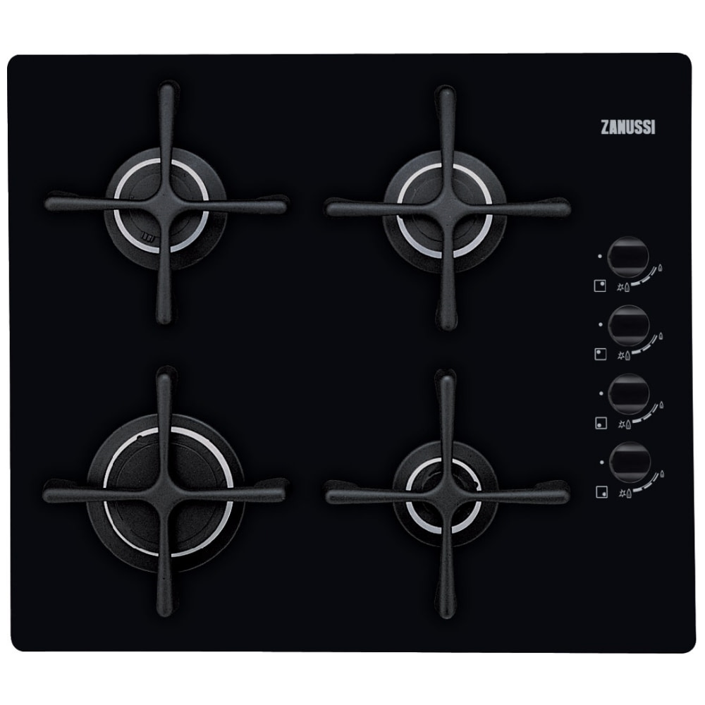 zanussi gas on glass 4 burner hob