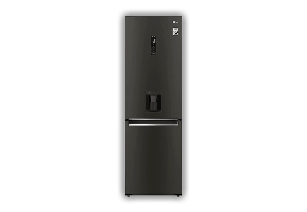 LG GBF61BLHEN 60cm Frost Free Fridge Freezer With Water Dispenser – BLACK STEEL
