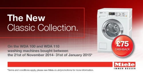 £75 Cashback on the New Classic W1 washing machines | Appliance City
