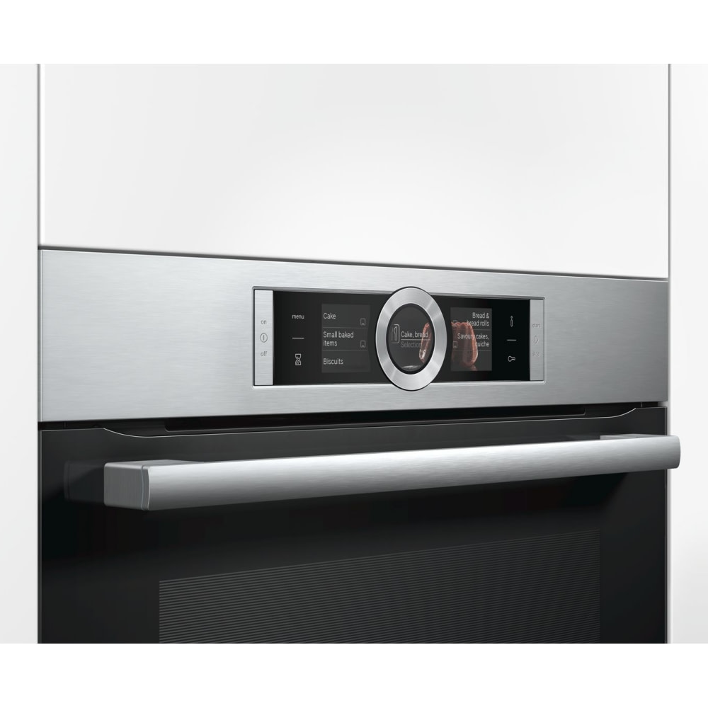 Bosch HBG6764S1 Series 8 Pyrolytic Multifunction Single Oven ...