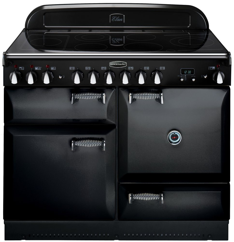 Rangemaster ELAS110ECBL/ Elan 110cm Ceramic Range Cooker 75180 BLACK