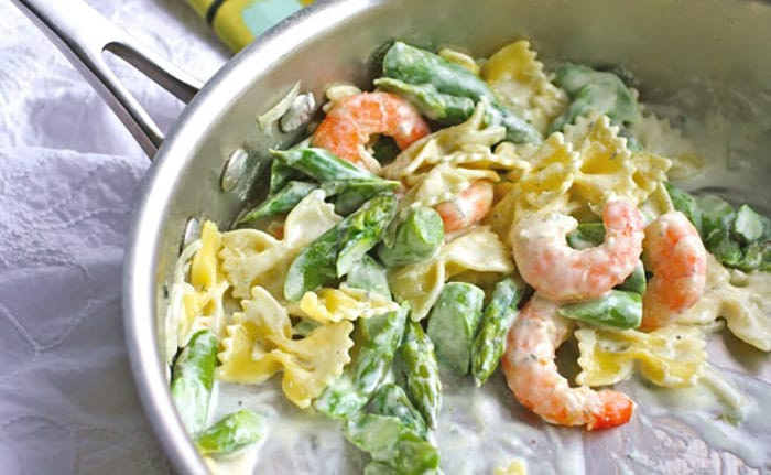 Appliance City - Recipes - Farfalle with Prawns in blue cheese