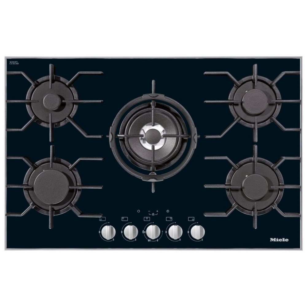 Miele KM3034 80cm Five Zone Gas On Glass Hob – STAINLESS STEEL