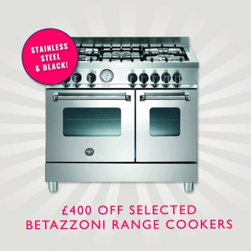 £200 off and an extra £200 Voucher Code on selected Beratazzoni Range Cookers!