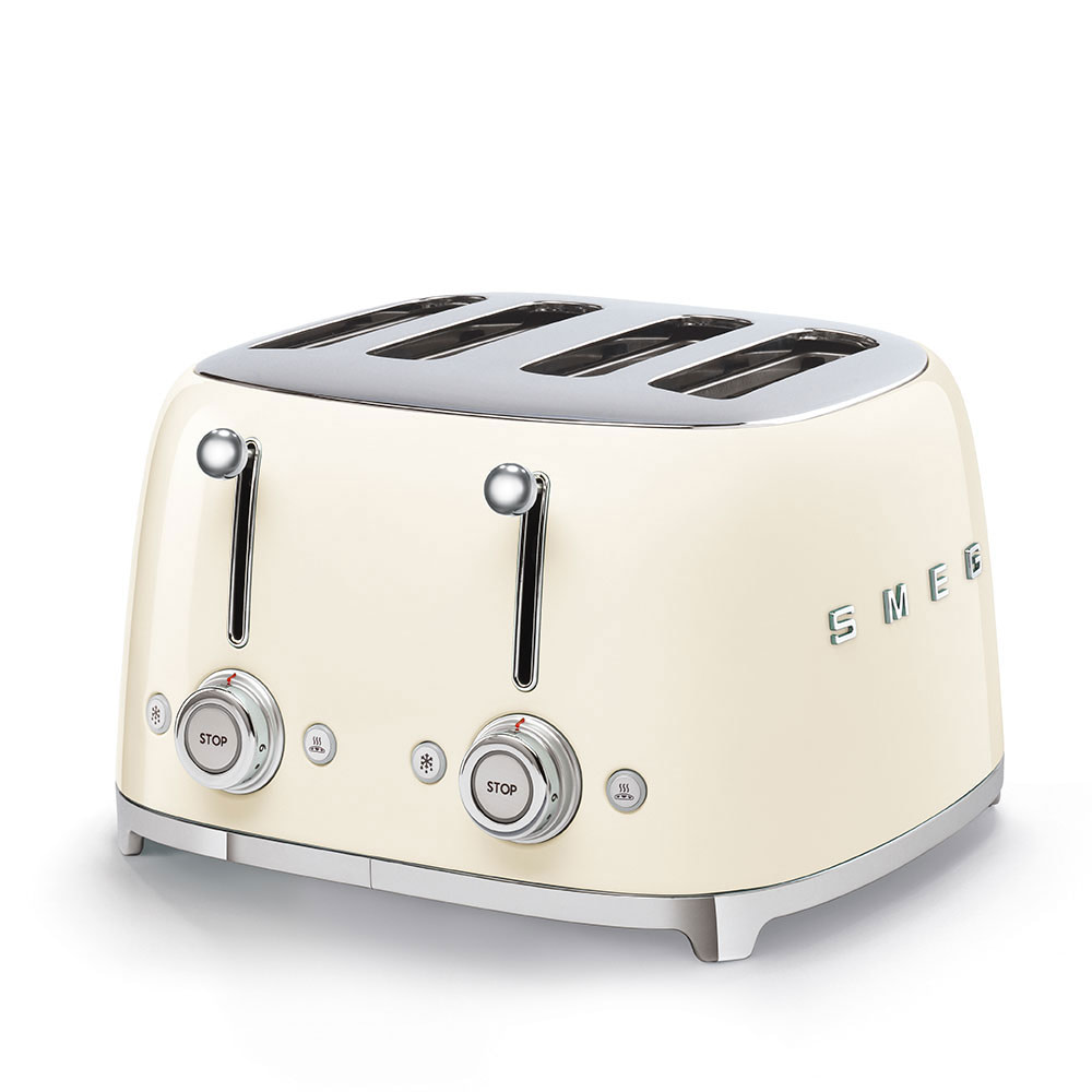 Smeg TSF03CRUK Retro 4 Slice Toaster CREAM Appliance City