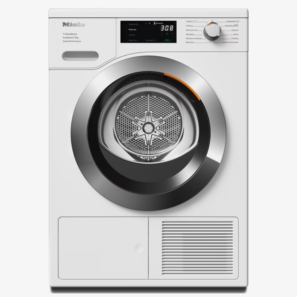 Miele TEF765WP 8kg Heat Pump Condenser Dryer – WHITE