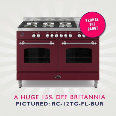 15% off all Britannia Range Cookers | Appliance City 