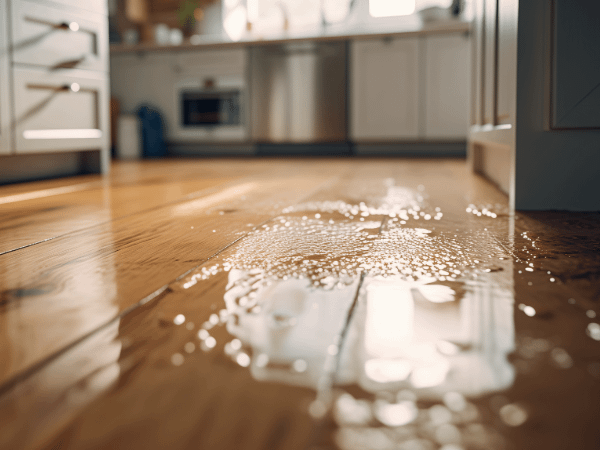 Leak on kitchen hardwood floor