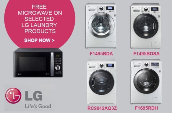 Free Microwave on selected LG Laundry Products | Appliance City EXCLUSIVE