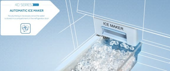 NEW Haier 4D Series 100 - 4DS100 Fridge Freezer | Automatic Ice Maker
