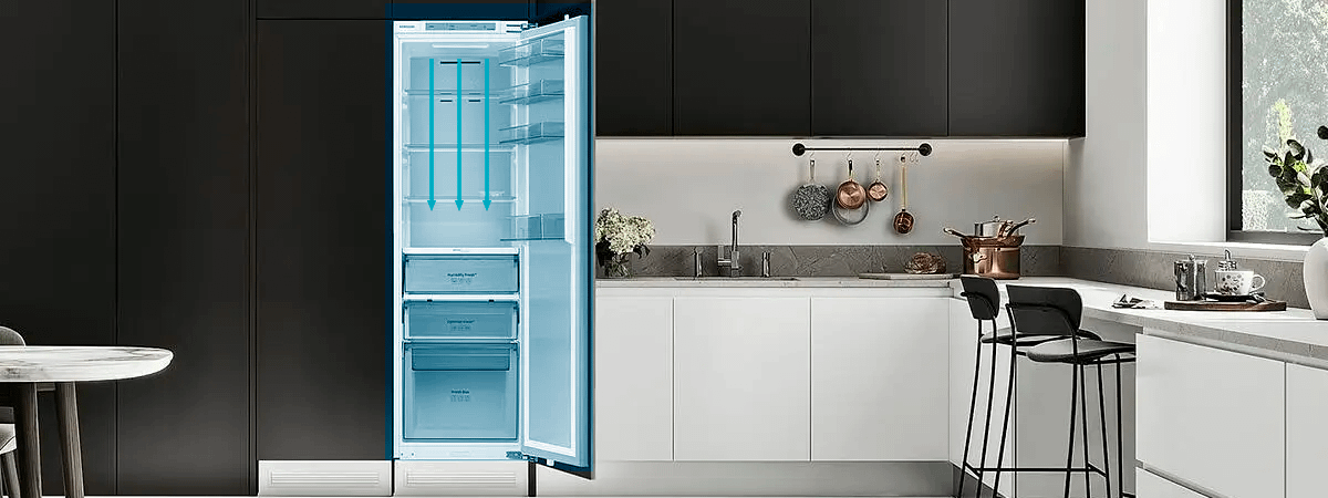 How does a fridge work? Samsung fridge showing cool air
