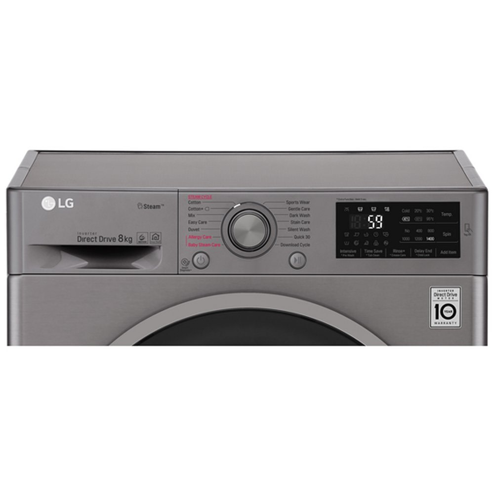 Hula hoop Romance Escalofriante LG F4J6TY8S 8kg Direct Drive Steam Washing Machine 1400rpm - GRAPHITE -  Appliance City