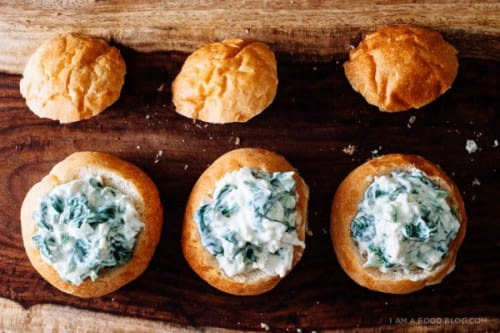 mini baked jalapeno spinach dip