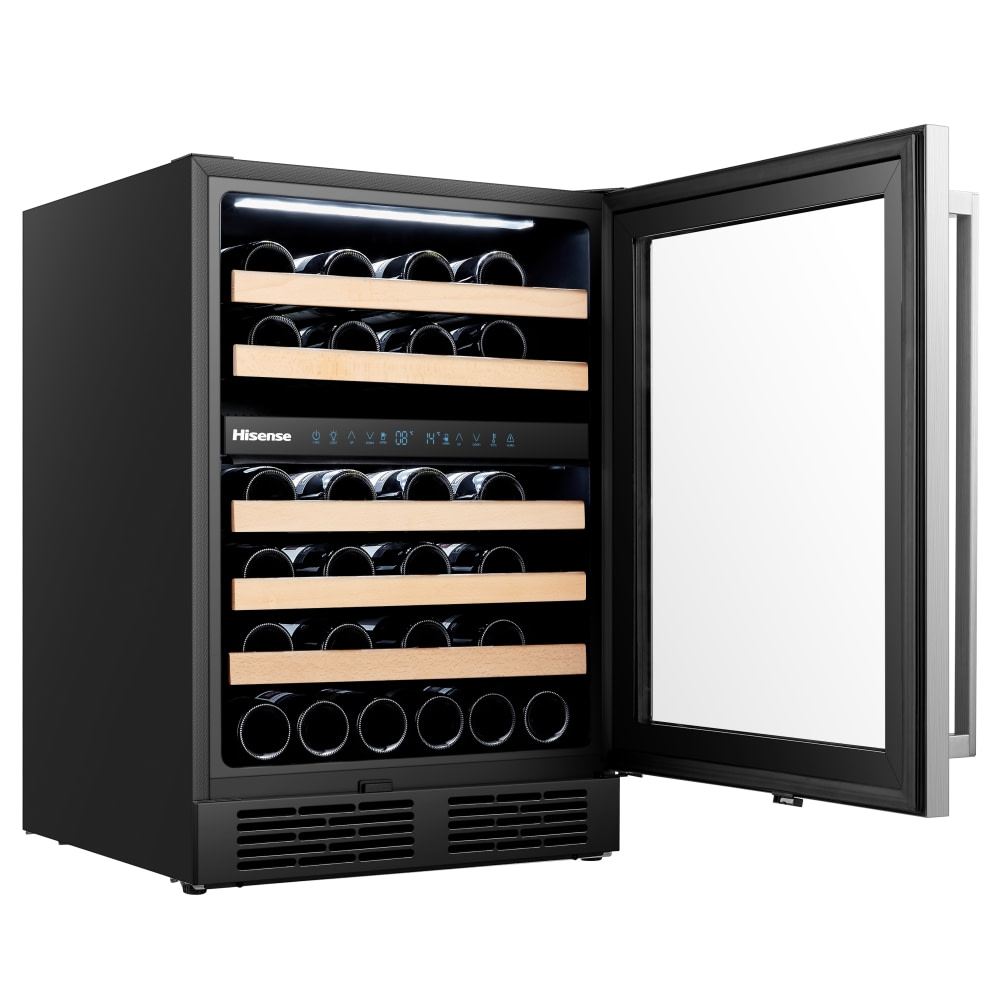 Hisense RW17W4NWG0 60cm Freestanding Dual Zone Undercounter Wine Cooler ...