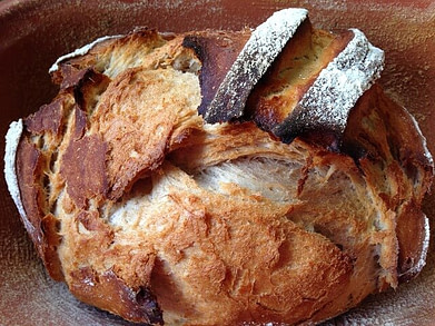 loaf of freshly baked bread