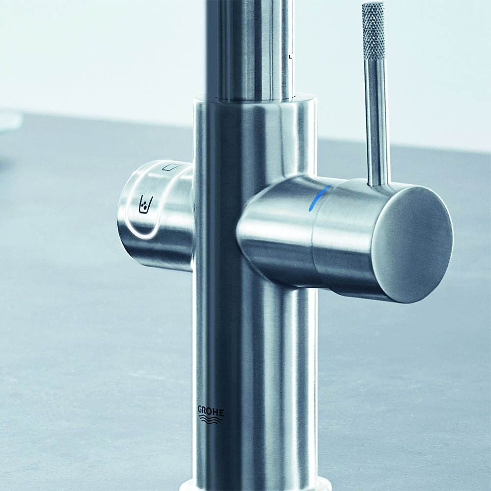 Grohe 30328DC1 Red Duo Instant Boiling Water Tap and L Size Boiler -  STAINLESS STEEL - Appliance City