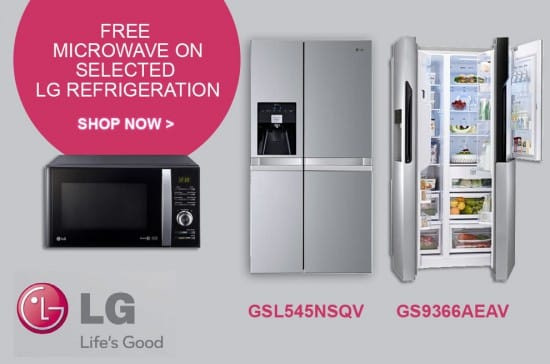 Free Microwave on selected LG Fridge Freezers | Appliance City EXCLUSIVE