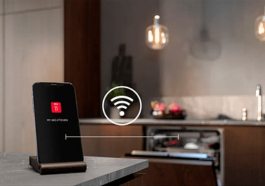 Dishwasher connected to the My AEG Kitchen app