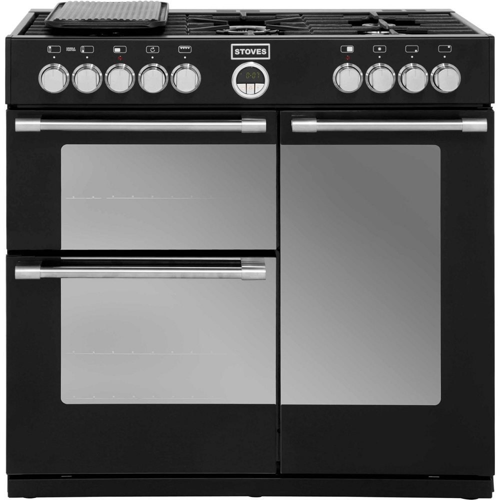 Stoves STERLING 900DFTBLK 0464 Sterling 90cm Dual Fuel Range Cooker