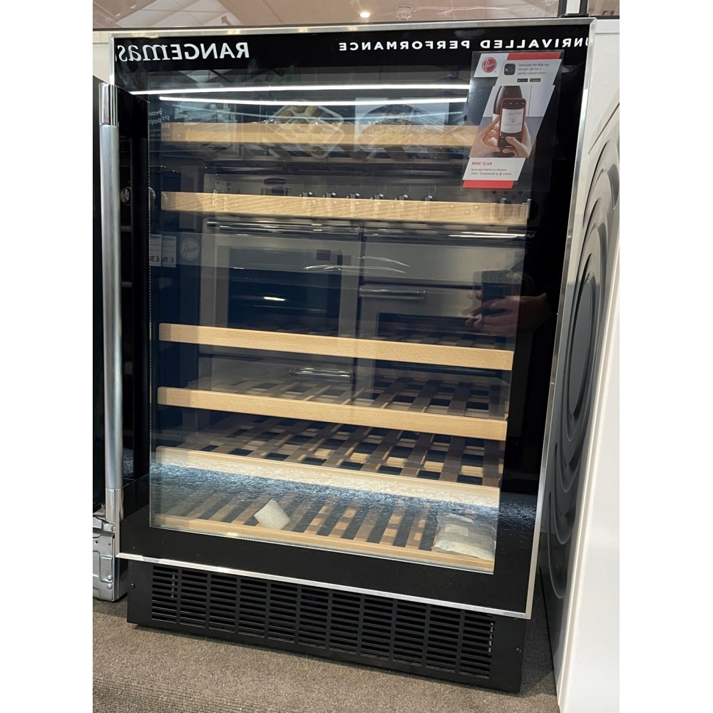 Hoover HWCB60UKN EX DISPLAY 60cm Freestanding Undercounter Dual Zone Wine Cooler BLACK