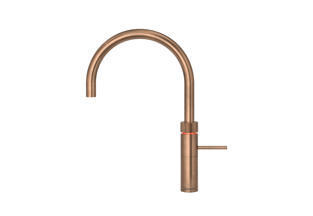 Quooker PRO3 FUSION ROUND PTN 3FRPTN Round Fusion 3-in-1 Boiling Water Tap – PATINATED BRASS
