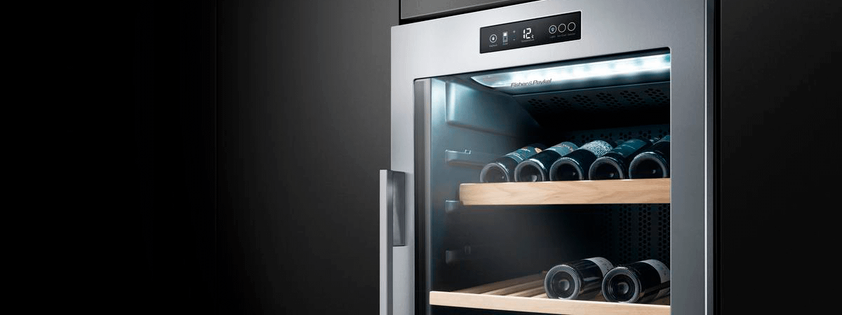 Integrated Fisher & Paykel wine cooler