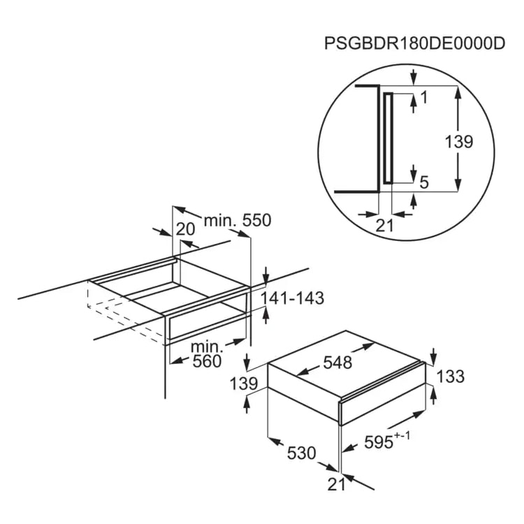 Zanussi ZWD141K 14cm Warming Drawer BLACK Appliance City