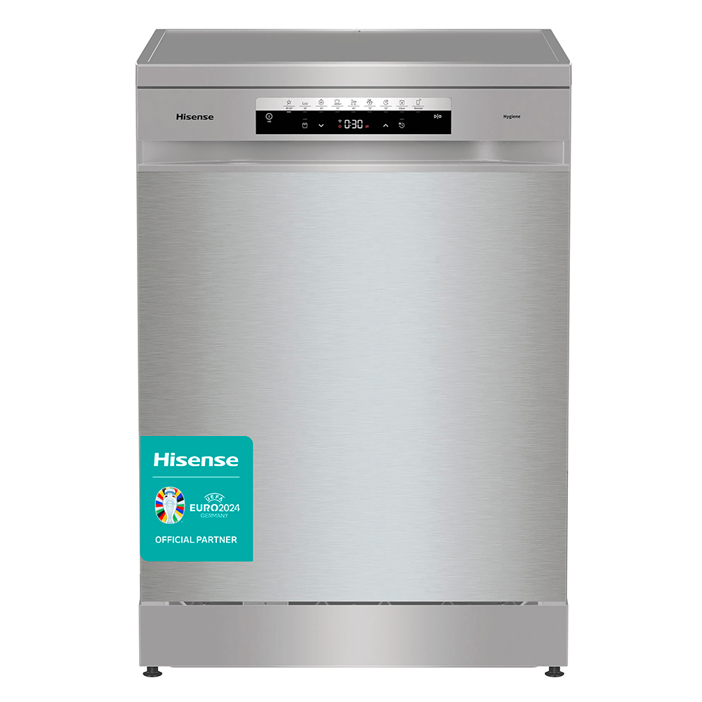 Hisense HS673C60XUK 60cm Freestanding Dishwasher - SILVER - Appliance City