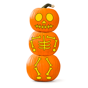 Three-Tier Skeleton Pumpkin