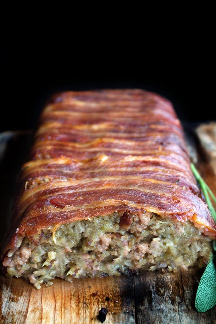 Bacon Wrapped Sage and Sausage Stuffing - Recipes - Appliance City