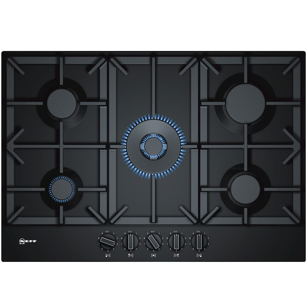 SIA SSG701SS 70cm Stainless Steel 5 Burner Gas Hob With Cast Iron Pan Stands
